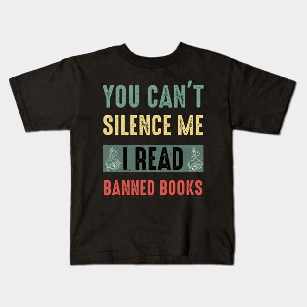 I read banned books T Shirt readers reading gift Kids T-Shirt by Emouran